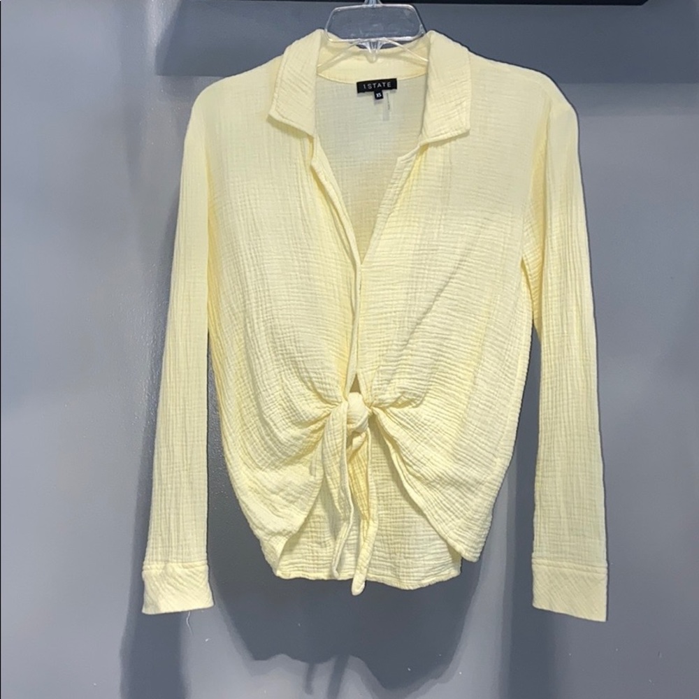 1.STATE Yellow Long Sleeve Top